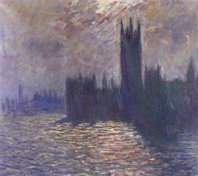 Claude Monet Houses of Parliament,Reflections on the Thames oil painting picture